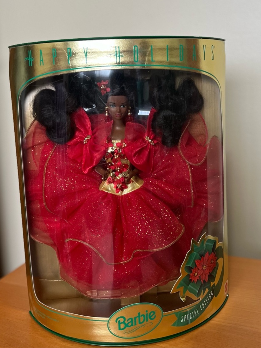 Happy Holiday Barbie 1993 Vintage Christmas African American new in box